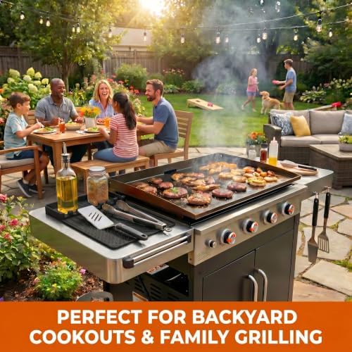 Magnetic Silicone Grill Mat for Side Shelves, 16x11.5 in, Black - Image 4
