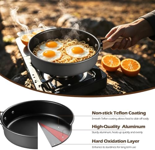 Leonyo 18PCS Camping Cookware Set, Camping Cooking Pot Pan Mess Kit - Image 5