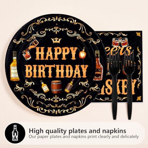 96 Pcs Thirty Fine Birthday Decoration Aged To Perfection 35th Plates - Image 2