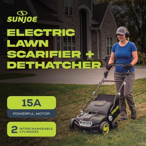 Sun Joe Corded Dethatcher & Scarifier with 13.2-Gal Bag, AJ808E - Image 4
