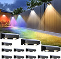 SOLPEX Solar Fence Lights Outdoor, Color Changing,Waterproof IP65, 12 Pack by Solpex