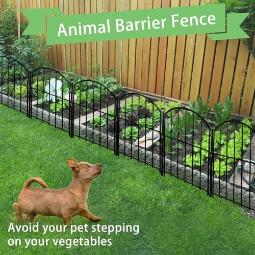 Decorative Garden Fence 17in x10ft, 10 Pack Rustproof Metal No Dig Fence Animal Barrier for Dog, Arched Flower Bed Edging Ornamental Wire Border Panel Fencing for Yard Patio Outdoor Decor - Image 5