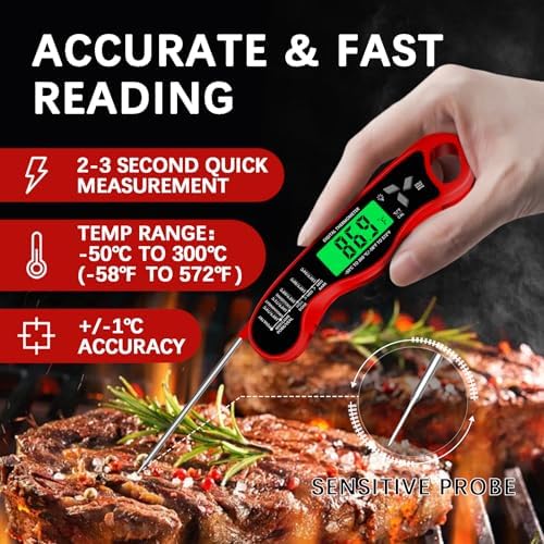 Cooking Thermometer，IP67 Waterproof Meat Thermometer Digital - Image 2