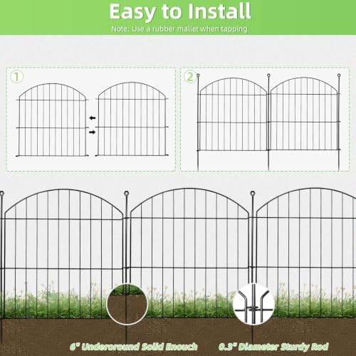 Decorative Garden Fence, 24in (H) x 20ft(L) No Dig Fence - Image 3