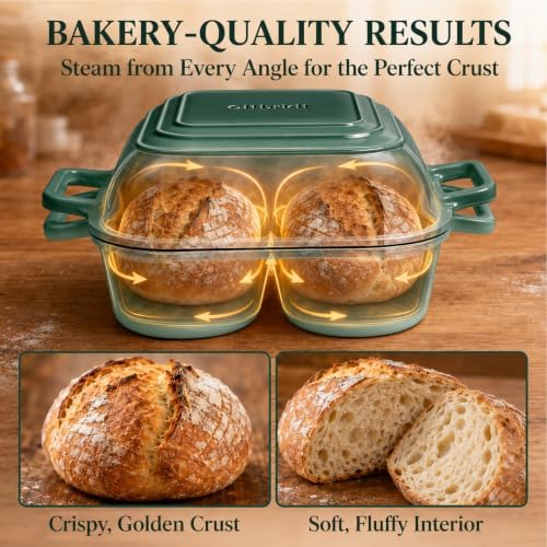 Dutch Oven With Lid, Mini Enamel Sourdough Dutch Oven for Bread Baking - Image 6