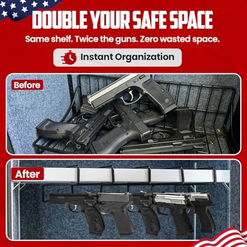 SAFETY STORAGE Handgun Hangers, Original Pistol Hooks, Firearm Organizers - Image 3