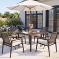NATURAL EXPRESSIONS 5 Piece Outdoor Dining Set for 4, Wicker Patio Chairs by NaturalExpressions