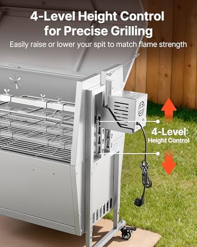 VEVOR Rotisserie Grill, Hood52" Electric Rotisserie Grill Kit - Image 4