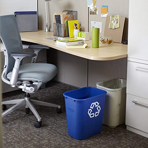 Rubbermaid Commercial Products Wastebasket, Blue Recycle, 7-Gal, 4 Pack - Image 6