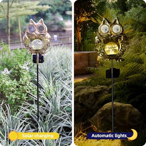 SRNPMIU Solar Lights Outdoor Decor, Solar Cat Yard Decorations Outdoor - Image 4