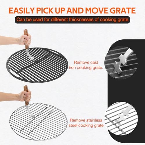 onlyfire Stainless Steel Grate Liftes Cooking Grid Lifter Gripper Picker - Image 6