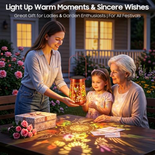 2 Pack Solar Lanterns Outdoor Waterproof Birthday Gifts for Women Mom - Image 7