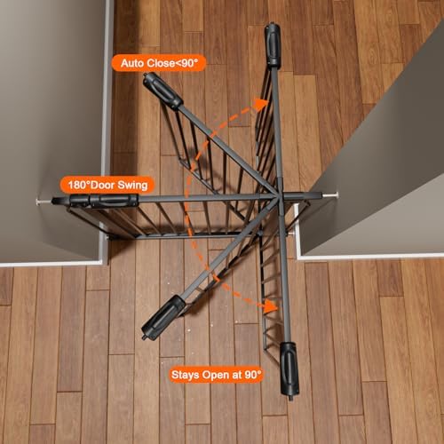 38.5 to 43.5 Inch Wide Baby Gate for Stairs Doorways - Image 3