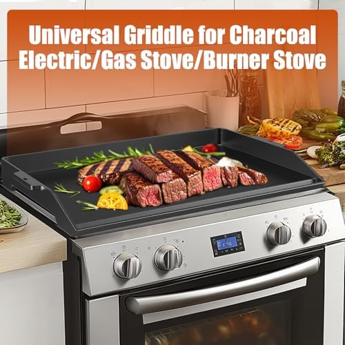 Cast Iron Griddle for Stove Top Griddle for Gas Grill Range Oven 23" x 16" - Image 3