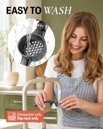 Zulay Kitchen Metal Garlic Press Garlic Mincer Tool Stainless Steel, Gray - Image 6