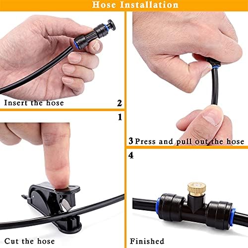 Outdoor Misting Cooling System with Pump Kit, 65.6FT(20M) Misting Line - Image 6