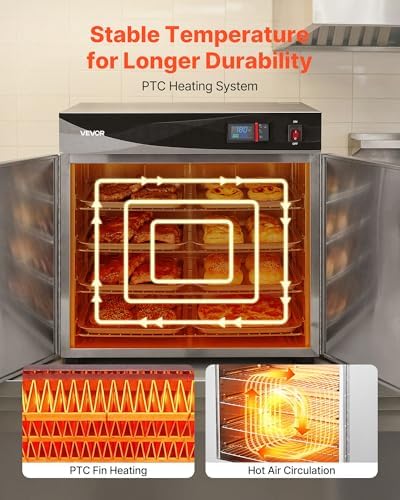 VEVOR Commercial Electric Food Warmer 4-Tier Stainless Steel Double-Door - Image 3