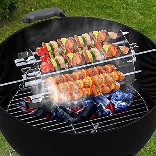 Skyflame Stainless Steel Rotisserie Trays with Shish-Kebab Skewer Set - Image 6