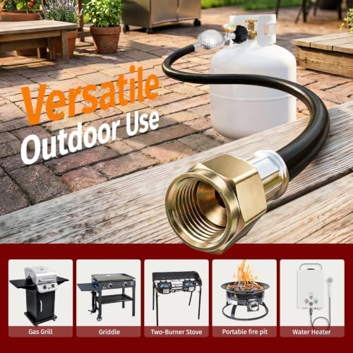 SHINESTAR 2FT Propane Regulator with Hose and Gauge - Image 5