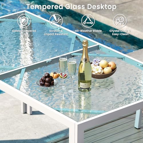 Jocoevol Outdoor Dining Set for 6 Patio Patio Table and Chairs Set 7 Piece - Image 3