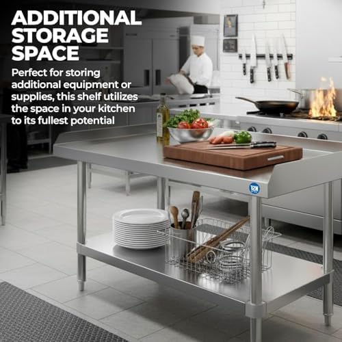 36" x 30" Stainless Steel Equipment Stand with Undershelf NSF - Image 5