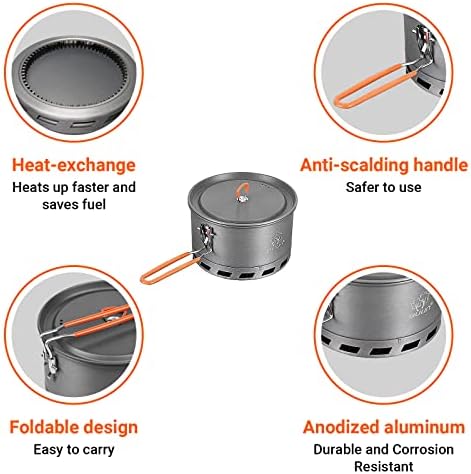 Bulin Camping Pot,2.1L High Efficiency Backpacking Camping Cooking Set - Image 5