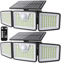 daphino 2500LM Solar Lights, Motion Sensor Outdoor Lights, 3-Head, 2 Pack by ChargebySunLightUpHome