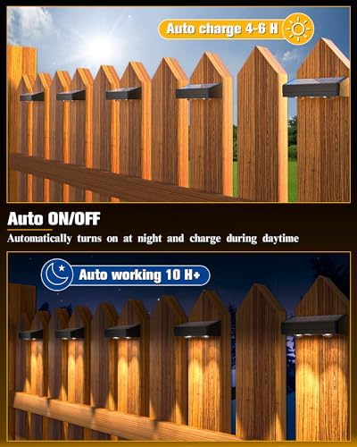 JOFIOS Solar Fence Lights 16 Pack, 50 Lumens Outdoor Solar Lights with 12 Modes RGB Color Glow LED，Waterproof, Solar Lights for Patio, Backyard, Deck, Fence, Railing - Image 5