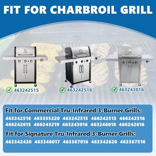 Emitter Plate & Grill Grate 463242516 for Charbroil Commercial Infrared 3 Burner Grills 463242515 466242515 463243016 463367016 466242516 463342620 463346017, Charbroil G474-0017-W1 G466-2400-W1 Parts - Image 3