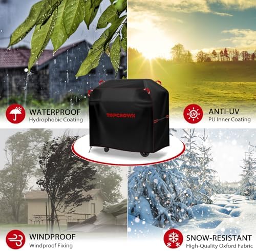 Topcrown Grill Cover for Outdoor Grill Waterproof BBQ Gas Grill Cover (58") - Image 6