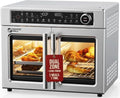 Magic Mill Ultra-Premium Air Fryer Toaster Oven Combo With Independent Dual-Zone Technology, Extra Large 32QT French Door Stainless Steel Convection Oven, Next-Gen Patent Technology, 13 accessories by magicmill