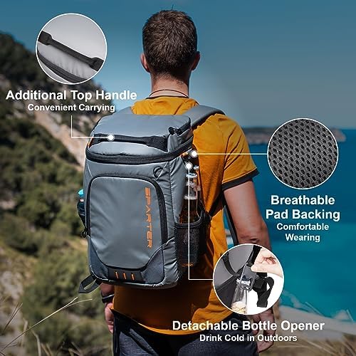 SPARTER Backpack Cooler Insulated 33/49 Can Leakproof Waterproof Bag Beach - Image 6