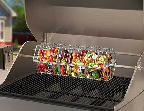 onlyfire Stainless Steel Round Tumble Rotisserie Basket, 17inch - Image 3