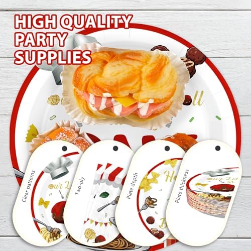 96Pcs Meatball 1st Birthday Italian Party Decorations, Serves 24 - Image 6