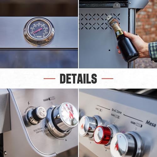 Monument Grills 4+1 Burner Natural Gas Grill with Hose, 50,000 BTU Stainless Steel Outdoor Patio Barbecue Grill with Cover, Fast Heating, Knob Control, and Easy Cleanup, M415BZNG - Image 6