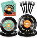 96Pcs Vinyl Record Birthday Party Decorations for Men Women, Serves 24 by Greencian