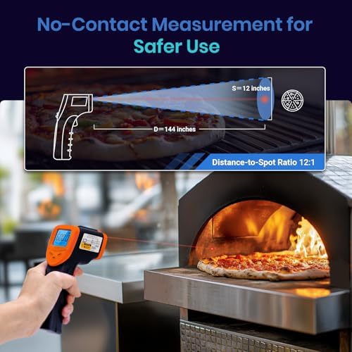 Etekcity Infrared Thermometer Laser Temperature Gun, -58°F~1130°F, Orange - Image 6