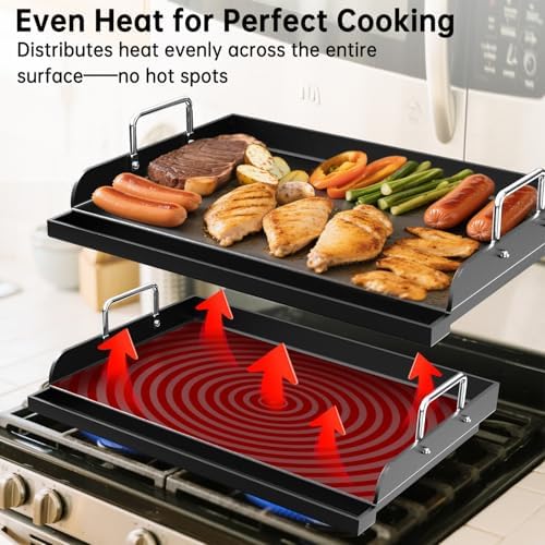 23" x 16" Nonstick Griddle for Gas Grill, Universal Compatible - Image 5
