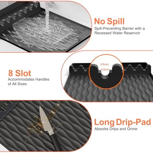 Blackstone Griddle Silicone Grill Mat, Food-Grade Heat-Resistant Drip Pad & Spatula Mat for Blackstone/Weber/Traeger/Pit Boss Grills, Kitchen Counter Protector, BBQ Accessories Gift - Image 5