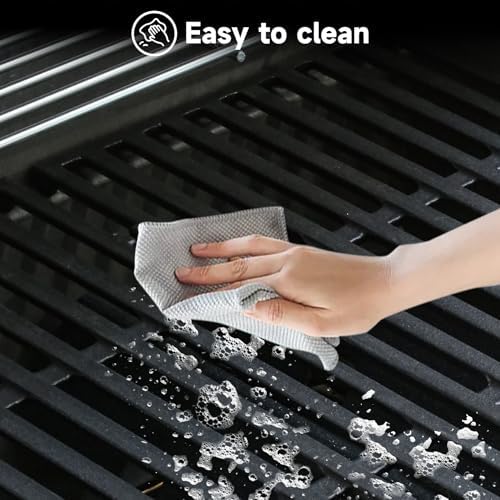 7524 Grill Grates Replacement for Weber Genesis 300 series,Genesis E310 E320 E330 S310 S320 S330 Gas Grill,19.5" x 12.9" Porcelain-Enameled Cast-Iron Cooking Grates for Weber Parts 7524 & 7528,2-Pack - Image 5