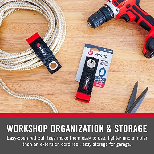 VELCRO Brand Easy Hang Extension Cord Organizer Holder, 10", Holds 60 lbs - Image 4