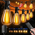 Likesky 130FT LED Outdoor String Lights with Remote Waterproof Patio Lights with Shatterproof S11 Bulbs, Dimmable Outside Hanging Light Connectable for Porch Backyard Yard Garden Decor 2700K by Unknown