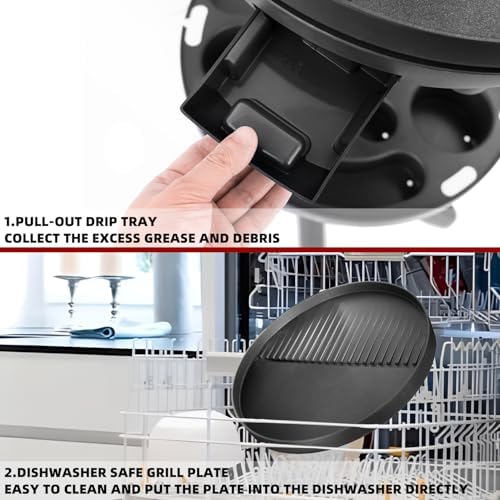 Electric Grill Outdoor/Indoor,Portable BBQ Grill with Nonstick Surface - Image 5