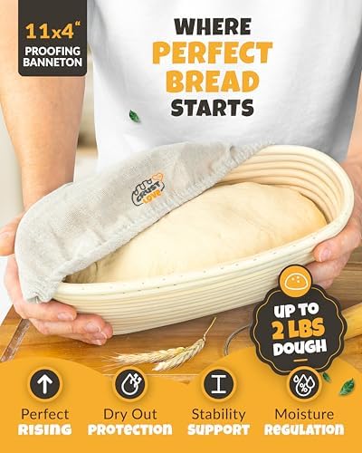 CRUSTLOVE 3.2 QT Pre-Seasoned Rectangular Dutch Oven for Bread Baking Set - Image 4