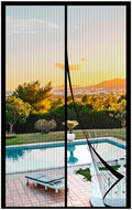 METAONLY Magnetic Screen Door Mesh, Works for Patio, Sliding Door, Keeps Bug Mosquito Out, Fresh Air Flow, Fits 36" x 96" Door - Curtain Size 38" x 98", Black by Giveyouthebestexperience