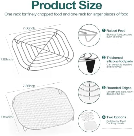 2PCS Crisper Stainless Steel Rack Compatible with Ninja Crispi Pro AS101 - Image 4