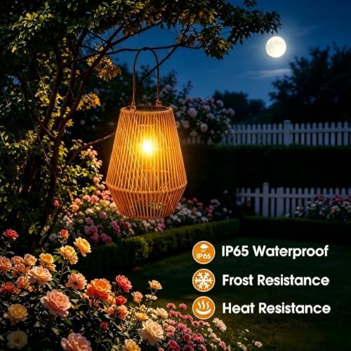 Solar Lanterns Outdoor Waterproof, Solar Lights Outdoor 2 Pack - Image 3