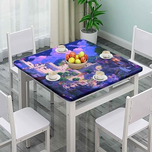 Outdoor Square Tablecloth, Medieval Fantasy Pattern Printed on Polyester Outdoor Table Cover Square, Use for Kitchen Balcony Cafe Dining, Fit for 32" x 32" Square Tables - Image 2