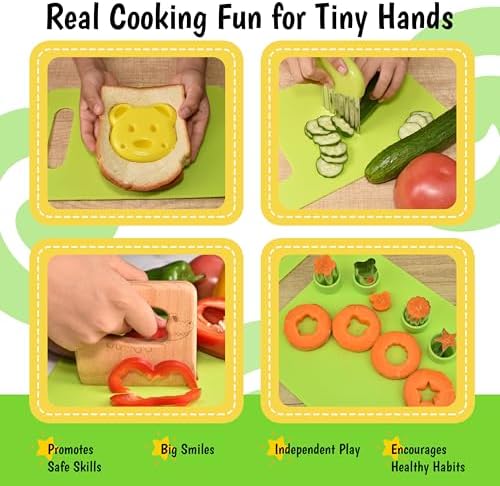 Kids Knife Set for Real Cooking -40Pc Montessori Kitchen Tools for Toddlers - Image 5