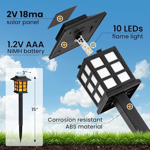 GIGALUMI Solar Lights Outdoor Waterproof 16 Pack, LED Garden Decor - Image 7